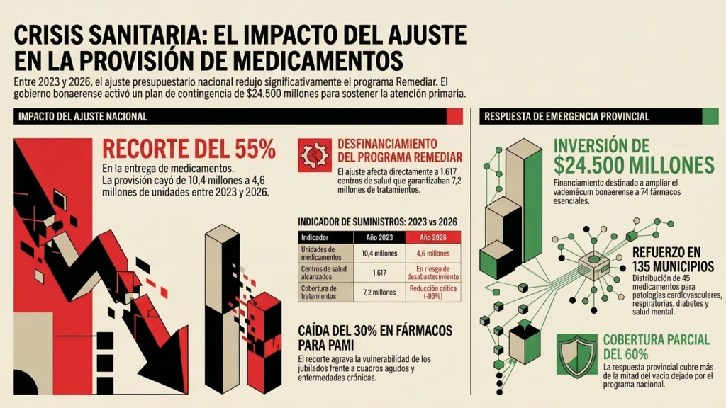 El impacto del la anulación del Plan Remediar en la población bonaerense y en las cuentas de la provincia