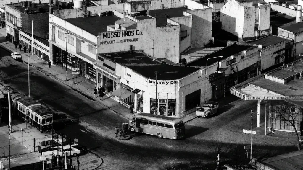 La Curva de Haedo en su foto original de fines de los años ' 50