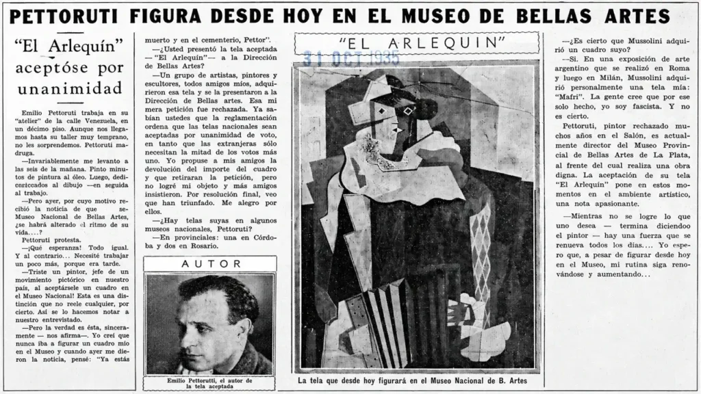Petroruti y una crítica farorable en el diario La Razón de 1935