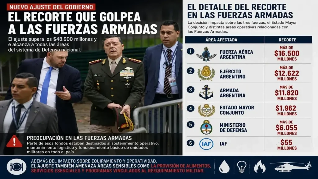 Un infografía para saber el estado de las Fuerzas Armadas luego de que Milei y Villarruel se pasearan arriba de un tanque por la Ciudad de Buenos Aires