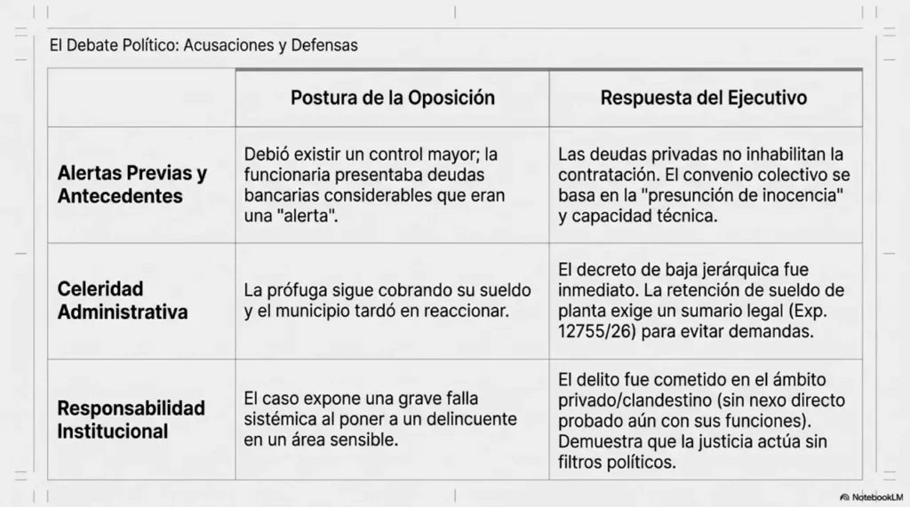 Una síntesís de las tres posturas en el recinto