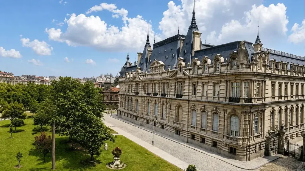 La parte trasera el Palacio impresiona con su calle interna