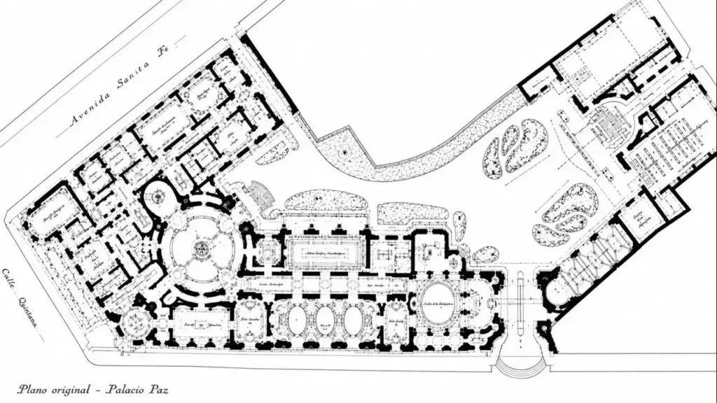 Los planos de del arquitecto francés Louis-Marie Henri Sortais, con los que se basó el arquitecto e ingeniero argentino Carlos Agote