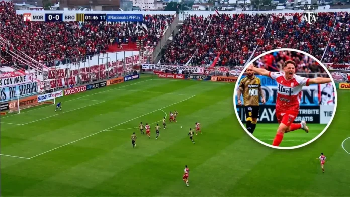 Con un latigazo tremendo de Juan Manuel Olivares, Deportivo Morón se apoderó de la punta y no lo pueden bajar