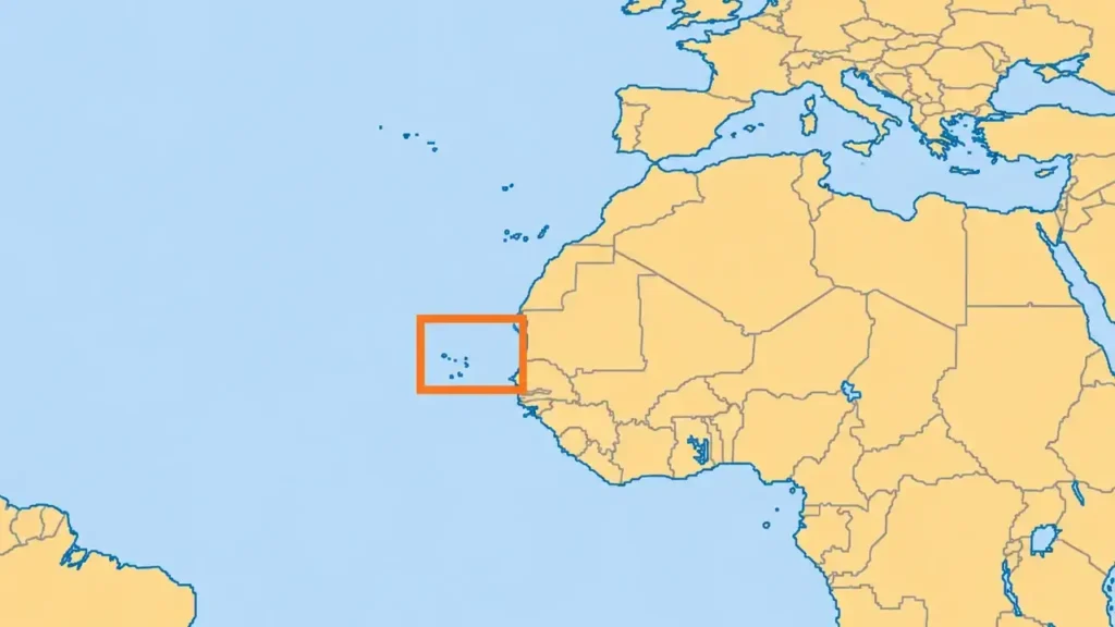 En el recuadro, todas las islas que conforman Cabo Verde