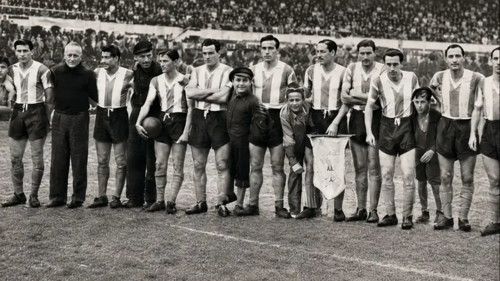 La Selección Argentina en el estadio de River Plata en la previa del partido