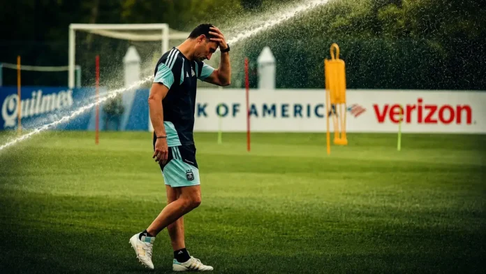 Lionel Scaloni en el Red Bulls Performance Center con la Selección Argentina