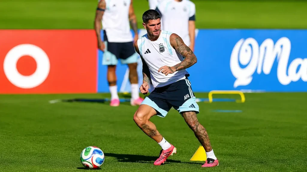 Rodrigo De Paul y compañía en el entrenamiento ahora