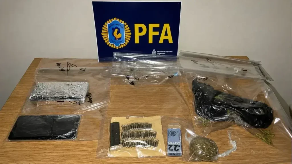 Elementos secuestrados en la vivienda de Luna Ortigoza