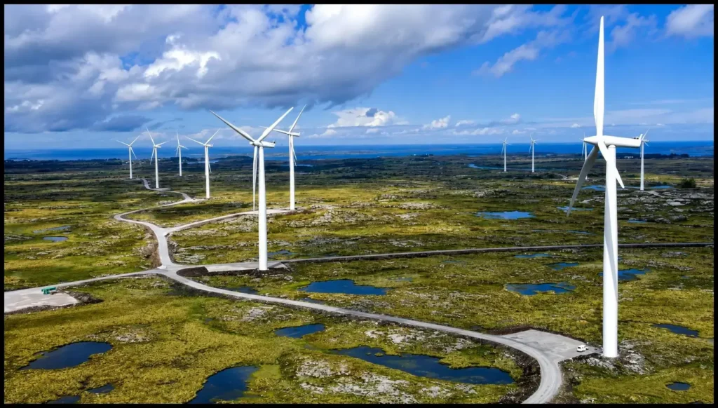 Parque eólico en las Islas Malvinas. La generación de energía a partir del viento permitió reducir el consumo de combustibles fósiles en el archipiélago y forma parte de la estrategia para aprovechar uno de los recursos naturales más abundantes del Atlántico Sur.