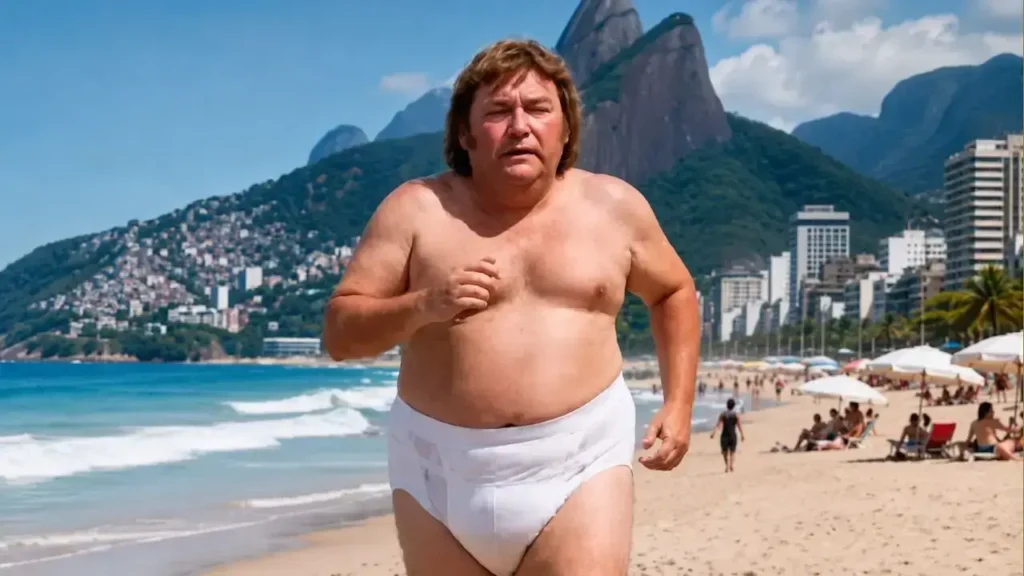 Un video muy cómico que parodia a Javier Milei por las playas de Río de Janeiro al grito de Lula ladrón captón la atención internacional