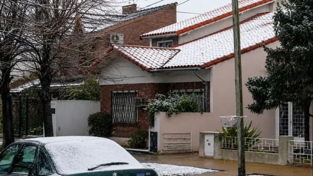 Las casas particulares con nieve, claro. En calle no podía ocurrir otra cosa. El fenómeno se daba en toda el área metropolitana.