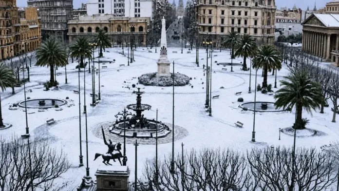 Plaza de Mayo nevada