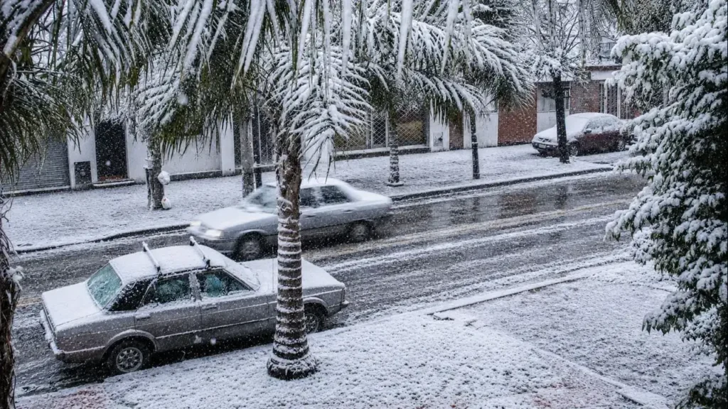 A media mañana, desde la redacción de Anticipos Diario, esta era la imagen de Morón bajo la nieve