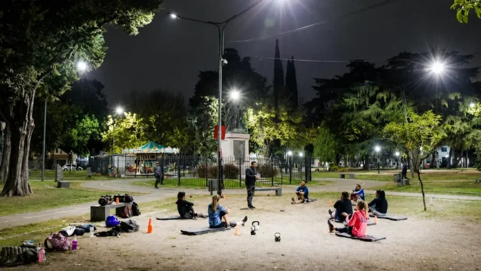 La conocida Plaza Alsina de Villa Sarmiento