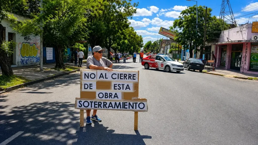 El último día del Soterramiento. Cerraba el obrador. Se abandonaba la obra. Fue en 2018. Con mi fotito de la dirección en la parede, partí a cubir el conflicto gremial que arrancó UOCRA.