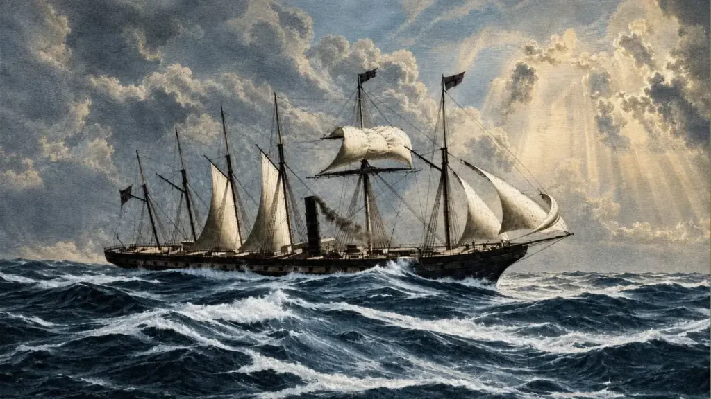Le Bayonnais, el buque francés que tomó San Martín junto a su hija de siete años para regresar a España.