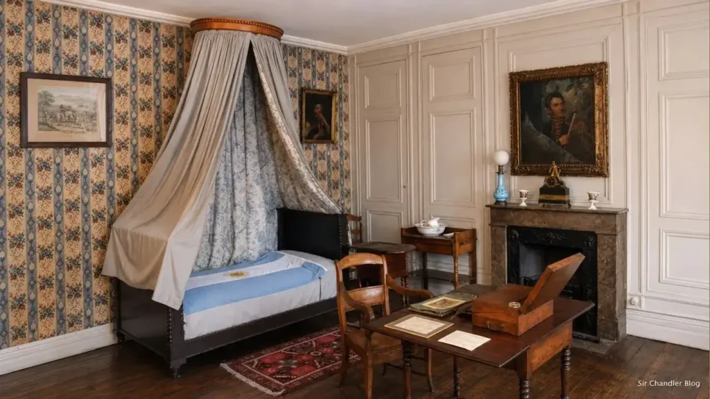 La habitación de José de San Martín en Francia.