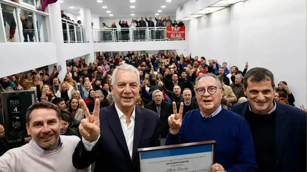 Pablo Descalzo, Julio Alak, Alberto Descalzo y Guillermo Cara.