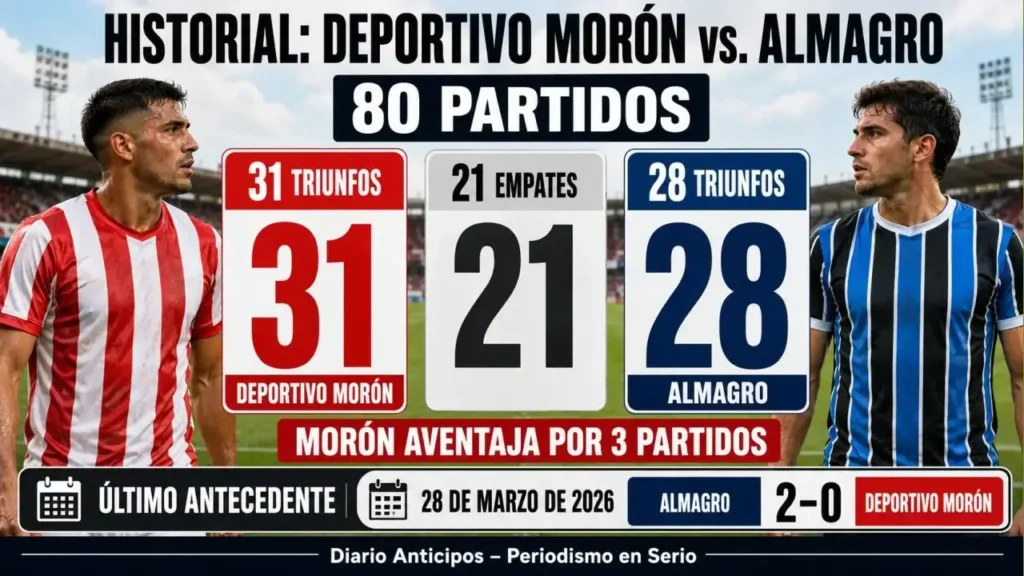 El historial entre Deportivo Morón y Almagra. Punto por punto. 