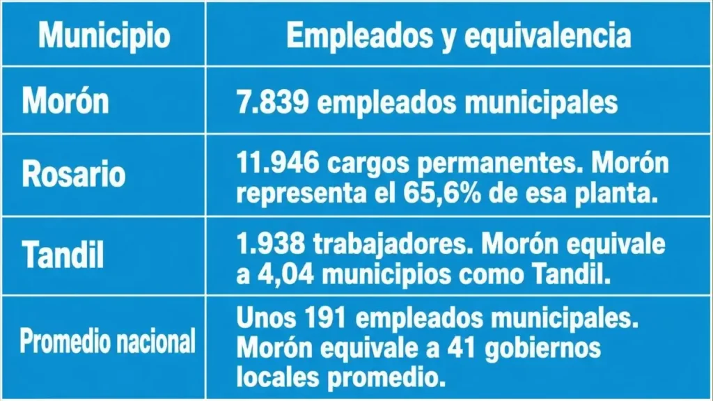 Cuadro comparativo con otros municipios.
