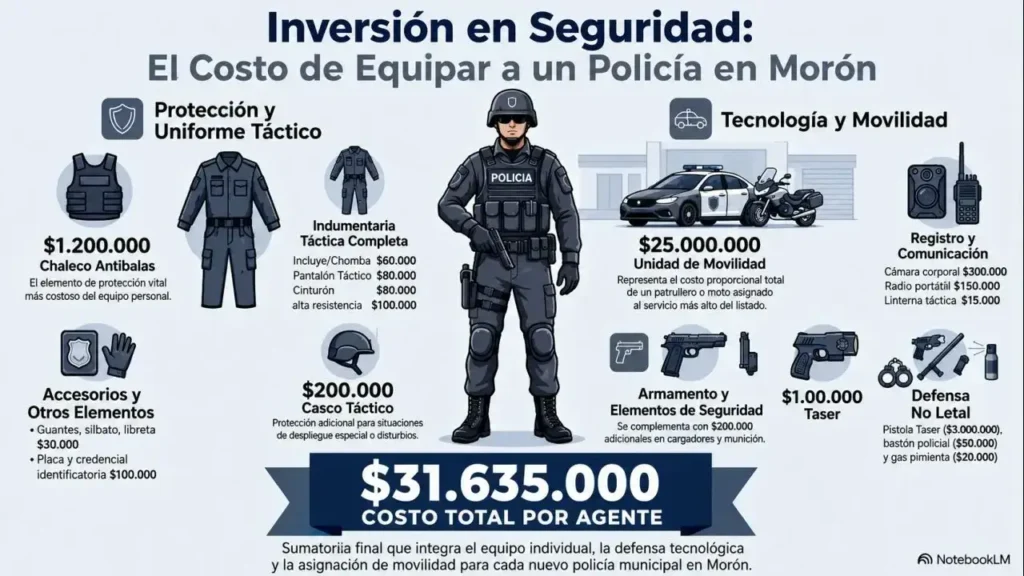 Lo que saldría un Policía Municipal.