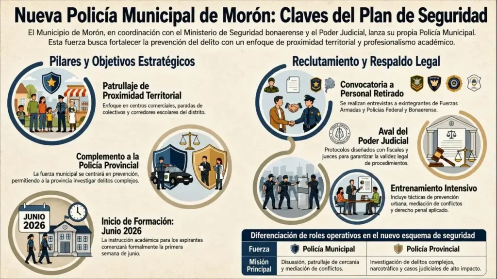 Cuándo se habló de que efectivamente habría un Policía Municipal, se establecieron roles. Hoy ya los roles no están porque la Policía Municipal pasó a ser un programa de patrullaje.