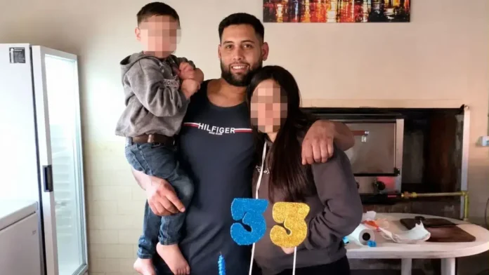 Ariel Mariano Charrutte, con su familia, tenía 34 años. Lo mataron por defender de un robo a un vecino del barrio. Una tragedia más.