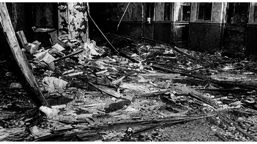 La estación Plaza de Mayo del Subte Línea A quedó completamente destruída.