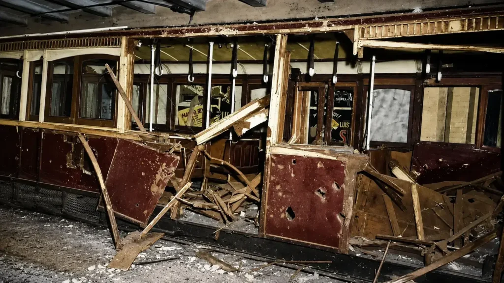 El vagón de Subte de la Línea A que terminaba en Plaza de Mayo, ubicaron bombas que explotaron con tal intensidad que provocaron muertos y heridos.