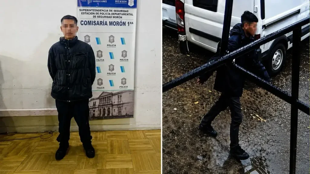 Uno de los dos atacantes detenido por la GTO en Morón Centro. Se llama Rafael Andrés Barthet y tiene 27 años.