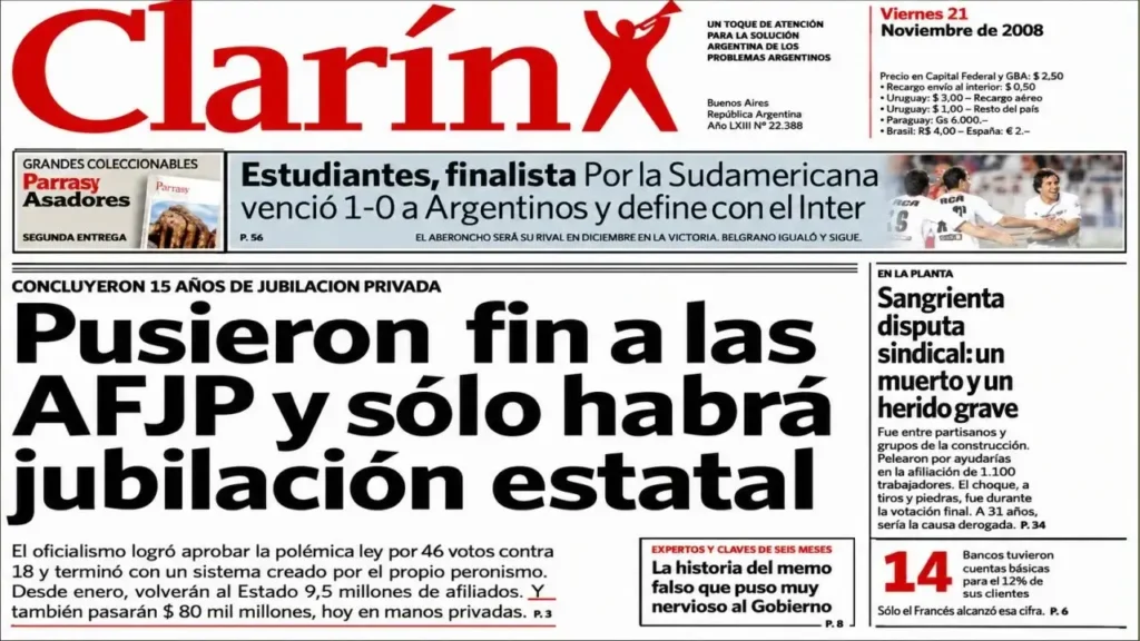 Cuando se anunció el fin de las AFJP, nadie se alarmó. Dinero argentino de nuevo bajo la soberanía argentina.