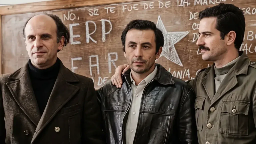 Marcos Osatinsky, de las FAR; Roberto Mario Santucho, del ERP; y Fernando Vaca Narvaja, de Montoneros en La Habana. Llegaron procedentes de Chile, luego de la fuga.
