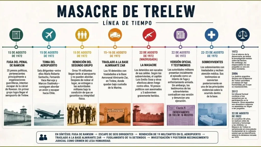 La Cronología de los hecho en esta infografía hecha por FX 5G especialmente para Diario Anticipos.