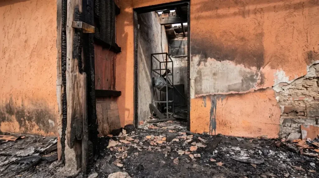 El fuego también atacó la vivienda justamente por estar pegada al galpón.