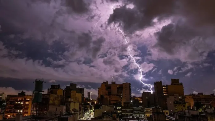 Condiciones inestables en el Área Metropolitana de Buenos Aires.