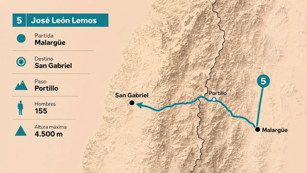 La columna del Portillo, conducida por José León Lemos
