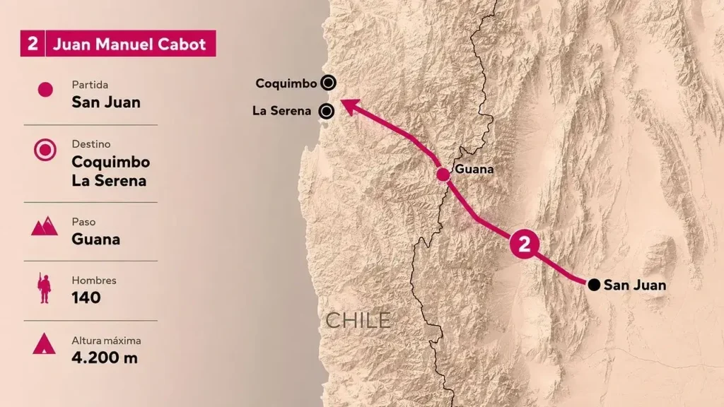 Juan Manuel Cabot atravesó el Paso de Guana desde la provincia de San Juan hasta Chile.