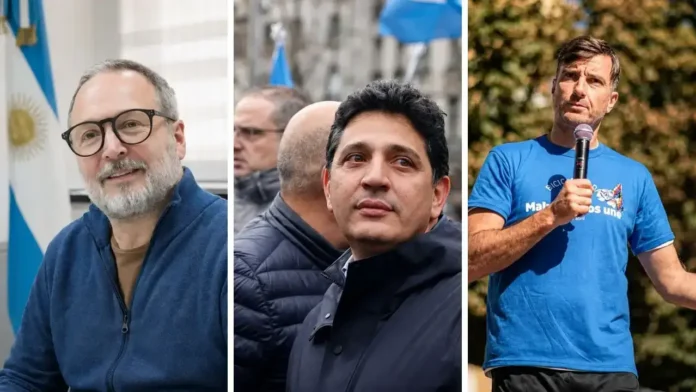 Martín Sabbatella, Lucas Ghi y Martín Marinucci camino a un choque frontal por la conducción del Municipio de Morón.
