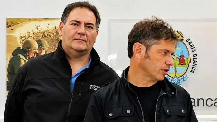El Ministro de Seguridad Javier Alonso y el Gobernador Axcel Kicillof, juntos, buscando el camino de la seguridad sin 