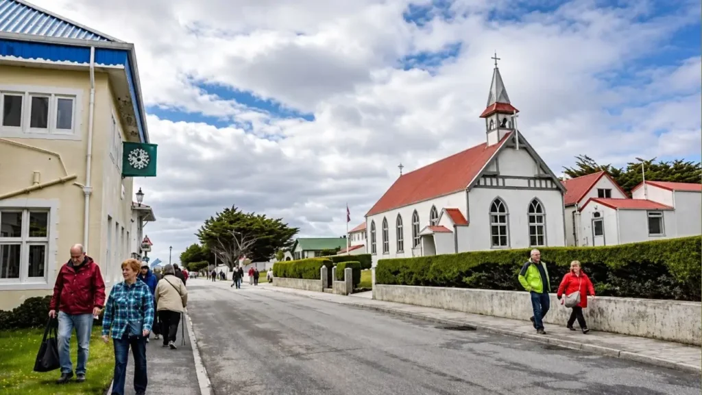 Los isleños quieren seguir caminando por sus calles tranquilas gracias el petróleo argentino sin que el país ni Trump se metan.