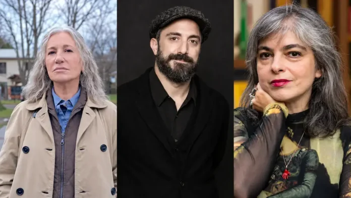 La actriz Mercedes Morán, quizás la protagonista; el director chileno Pablo Larraín; y la escritora radicada en Australia Mariana Enriquez.