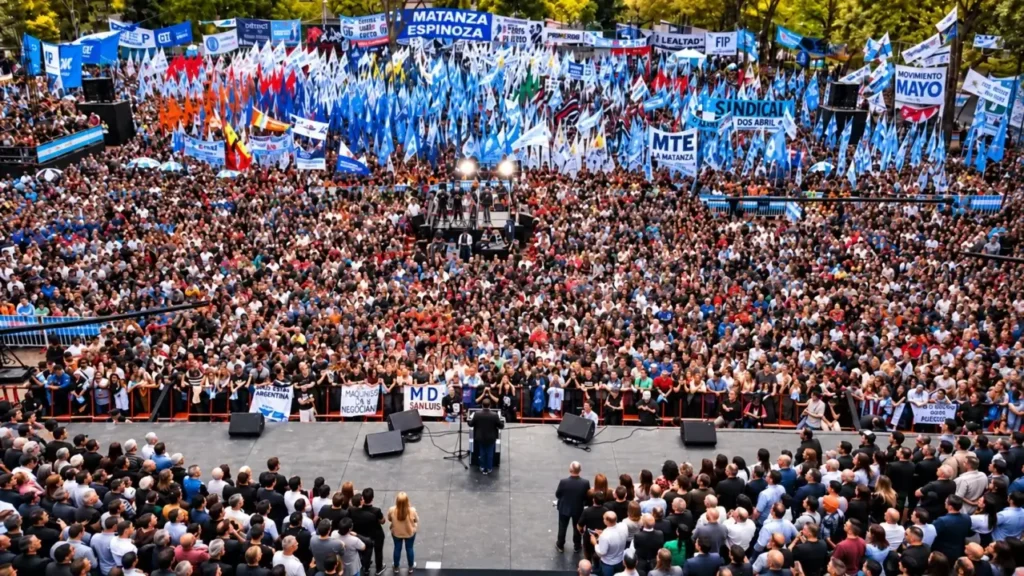 El Plenario Federal 2026 del Movimiento Derecho al Futuro (MDF), encabezado por el gobernador bonaerense Axel Kicillof en la sede de la Universidad Tecnológica Nacional (UTN) de Villa Domínico, en Avellaneda.