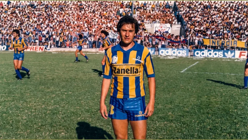 La jerarquía técnica de Roberto Gasparini logro imponerse en aquel partido ida y vuelta en los ochenta frente a Racing de Córdoba.