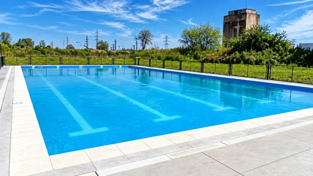 La piscina semiolímpica es una de las principales incorporaciones del nuevo complejo deportivo y permitirá sumar prácticas acuáticas a la formación universitaria.