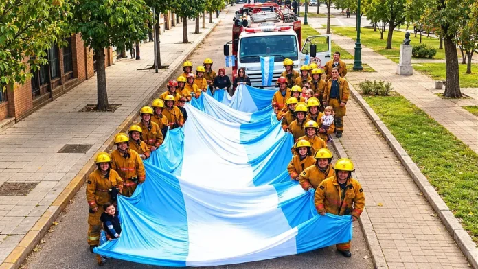 Fue hoy. Los Bomberos Voluntarios de todo el país reclaman fondos que les retuvo el gobierno nacional.