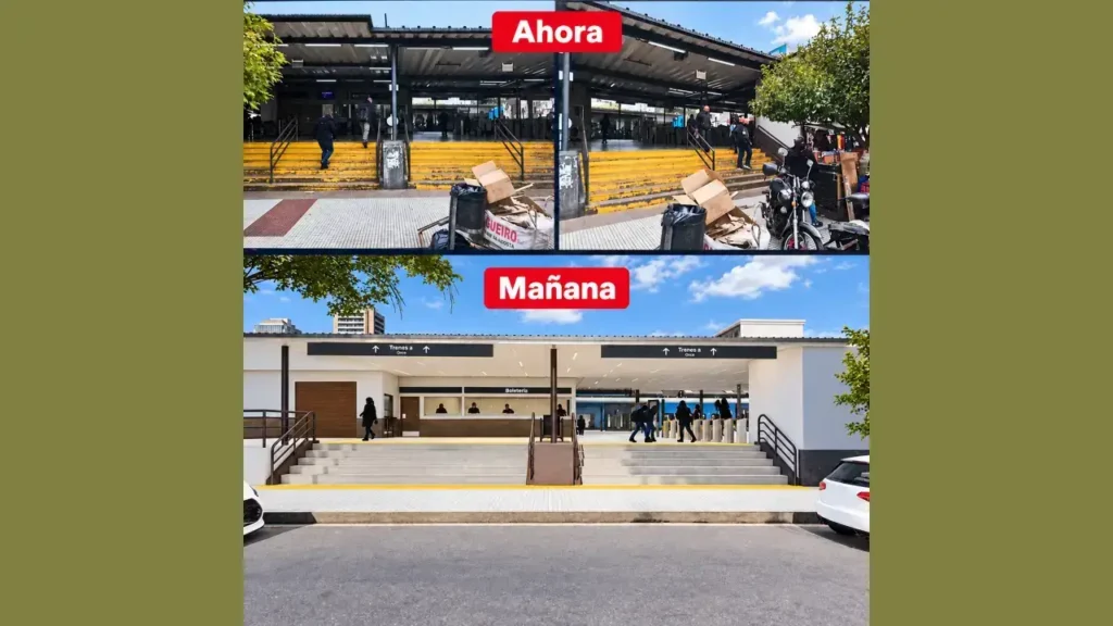 Así está hoy la Estación Morón de cara a Plaza La Roche. Y así quedará. Le hacía falta no sólo estética, sino mejores normas de seguridad.