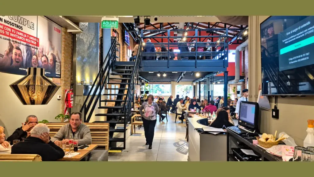 El salón principal de Blossom con clientes con más de 50 grtados de temperatura esperando para almorzar.