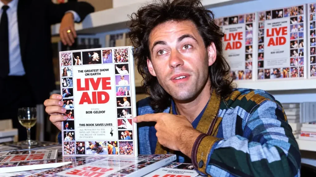 Bob Geldof fue una de las figuras centrales de la campaña y el concierto solidario Live Aid.