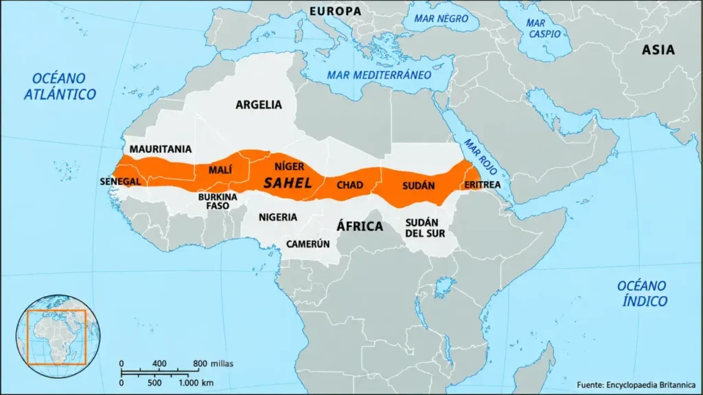 En el norte predominan los ambientes más secos del Sahel